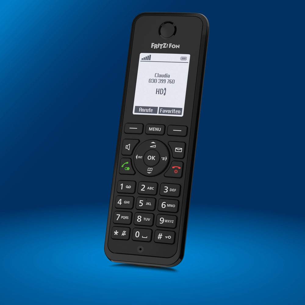 FRITZ!Fon M3 auf blauem Hintergrund