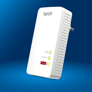 FRITZ!Powerline 1260 auf blauem Hintergrund