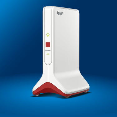 FRITZ!Repeater 6000 auf blauem Hintergrund